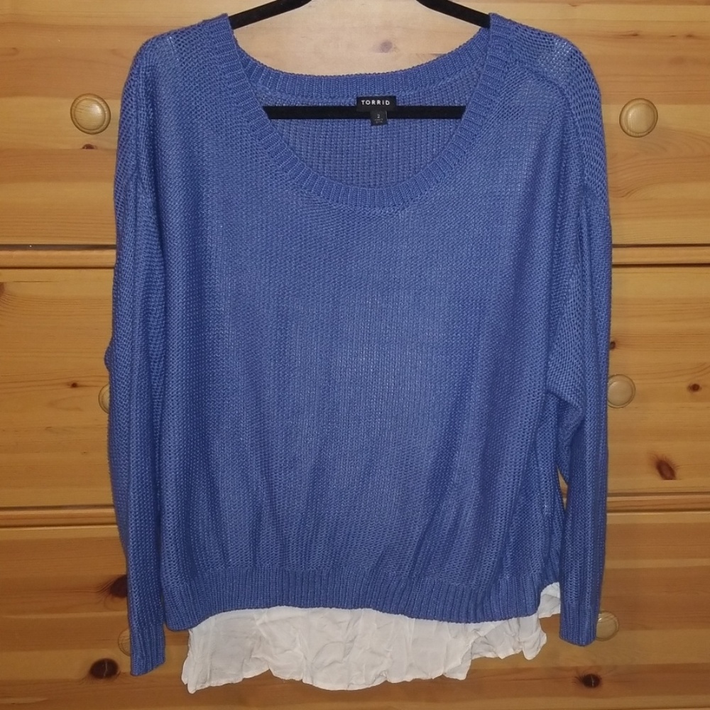 Torrid Blue Knit Sweater